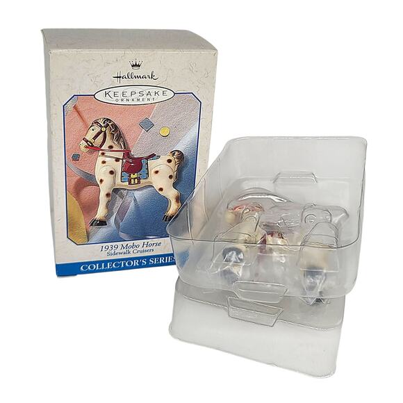 Vtg 1998 Hallmark 1939 Mobo Horse Sidewalk Cruisers Metal Ornament 2nd In Series - Picture 6 of 6